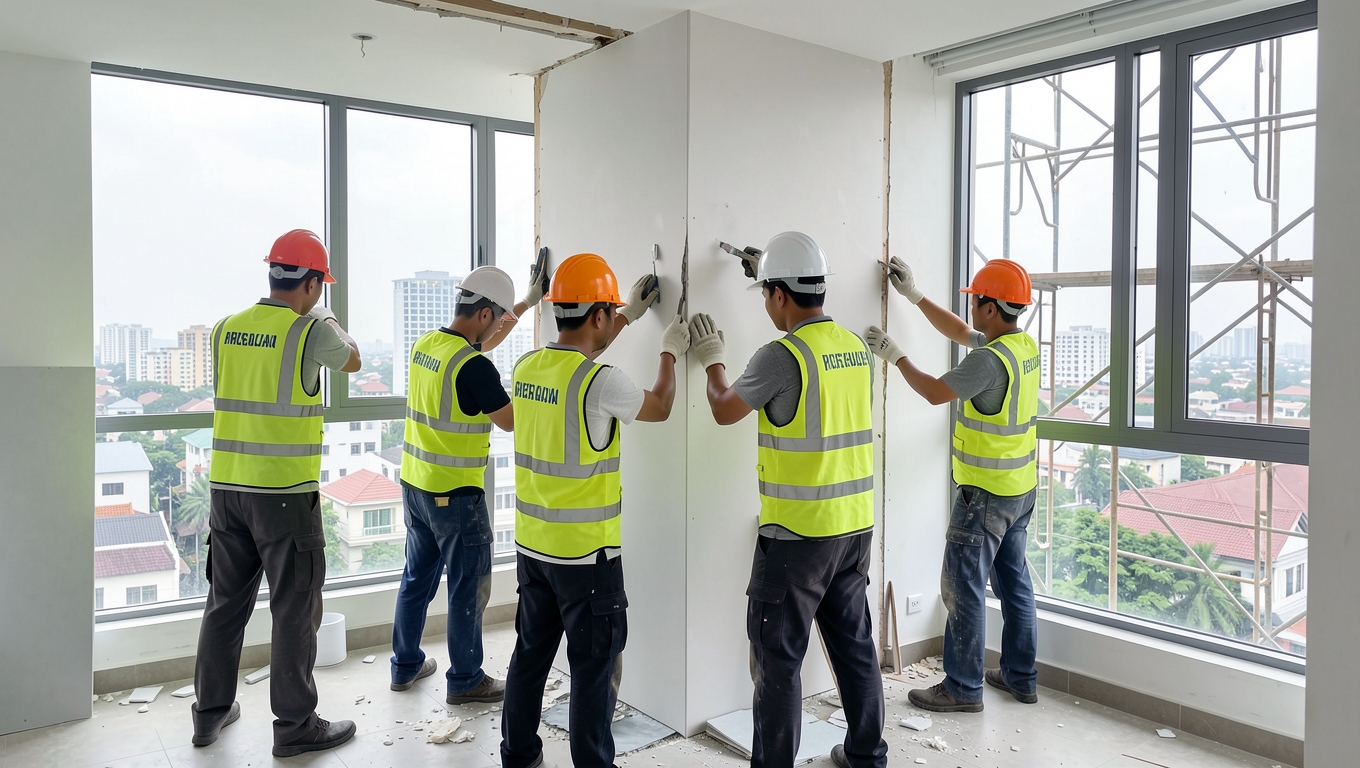 Tháo dỡ vách thạch cao Hà Nội - Dịch vụ nhanh chóng, chuyên nghiệp, giá rẻ