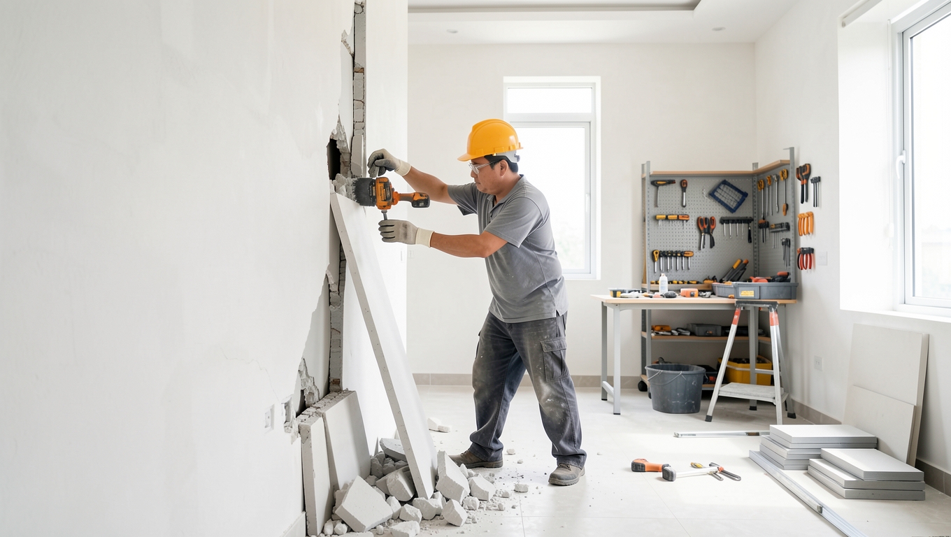 Tháo dỡ vách thạch cao Hà Nội - Dịch vụ nhanh chóng, chuyên nghiệp, giá rẻ