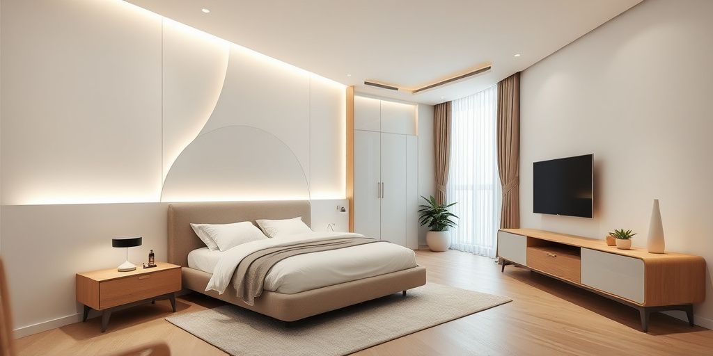Vách thạch cao phòng ngủ Hà Nội - Giải pháp trang trí hiện đại và tiết kiệm chi phí