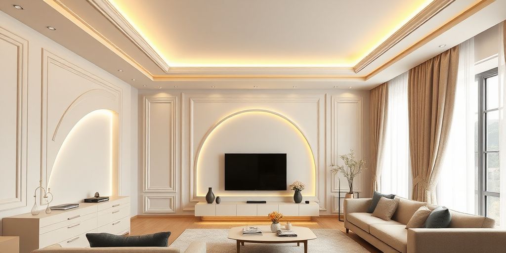 Vách thạch cao trang trí Hà Nội đẹp cho không gian sống sang trọng và hiện đại