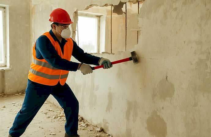 dịch vụ phá dỡ vách thạch cao