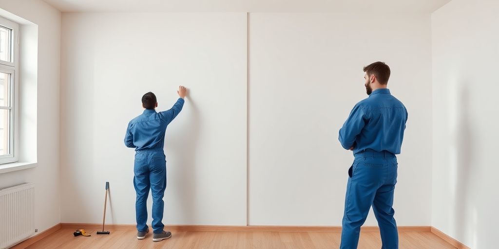 Làm việc thạch cao chuyên nghiệp tại Hoàng Phong, thi công nội thất và trần thạch cao chất lượng cao.