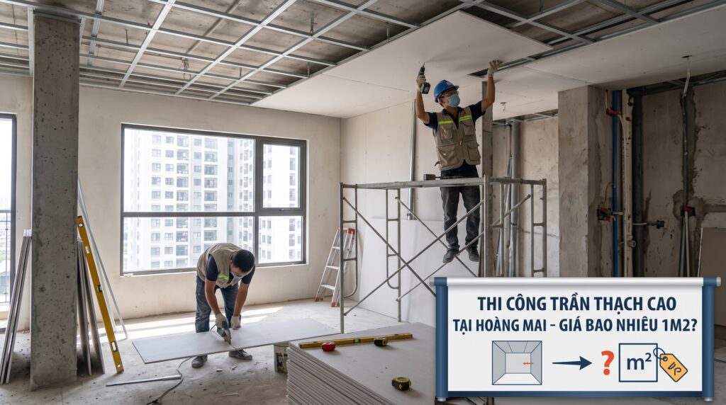 Làm Trần Thạch Cao Tại Hoàng Mai – Báo Giá Theo M²