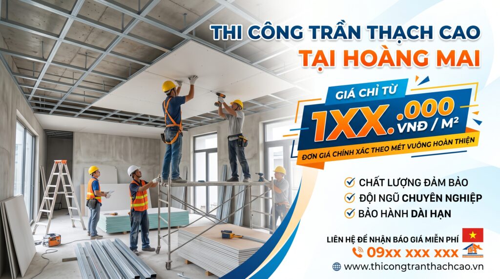 Làm Trần Thạch Cao Tại Hoàng Mai