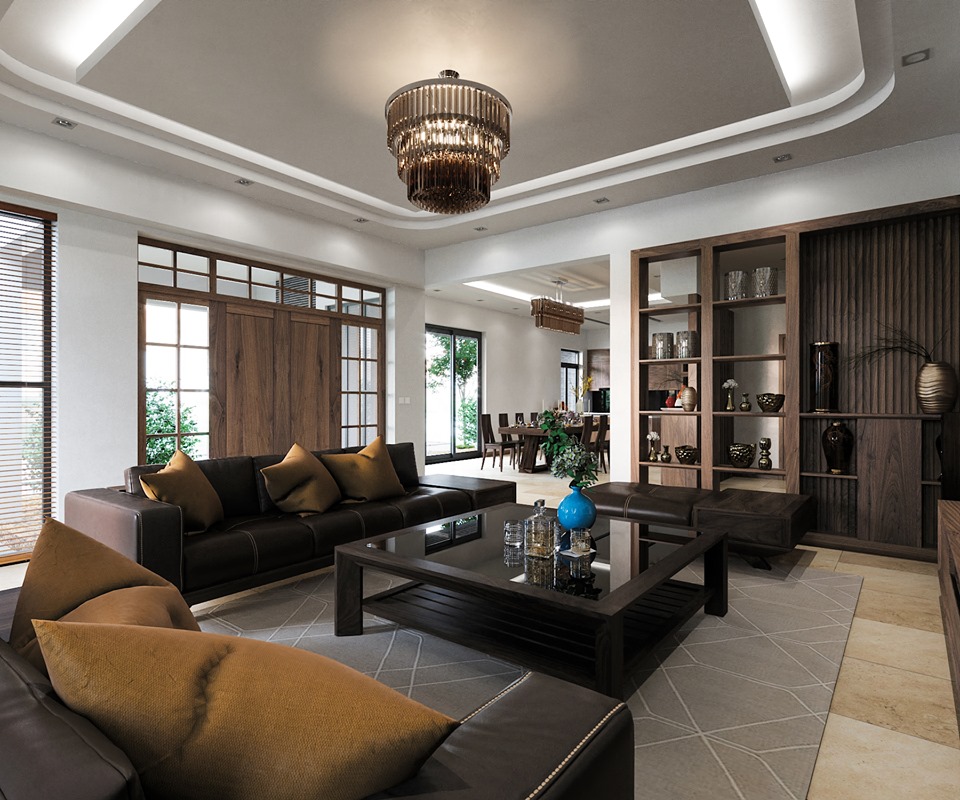 Trần thạch cao phòng khách đẹp, hiện đại và sang trọng Trần thạch cao phòng khách đẹp, hiện đại và sang trọng