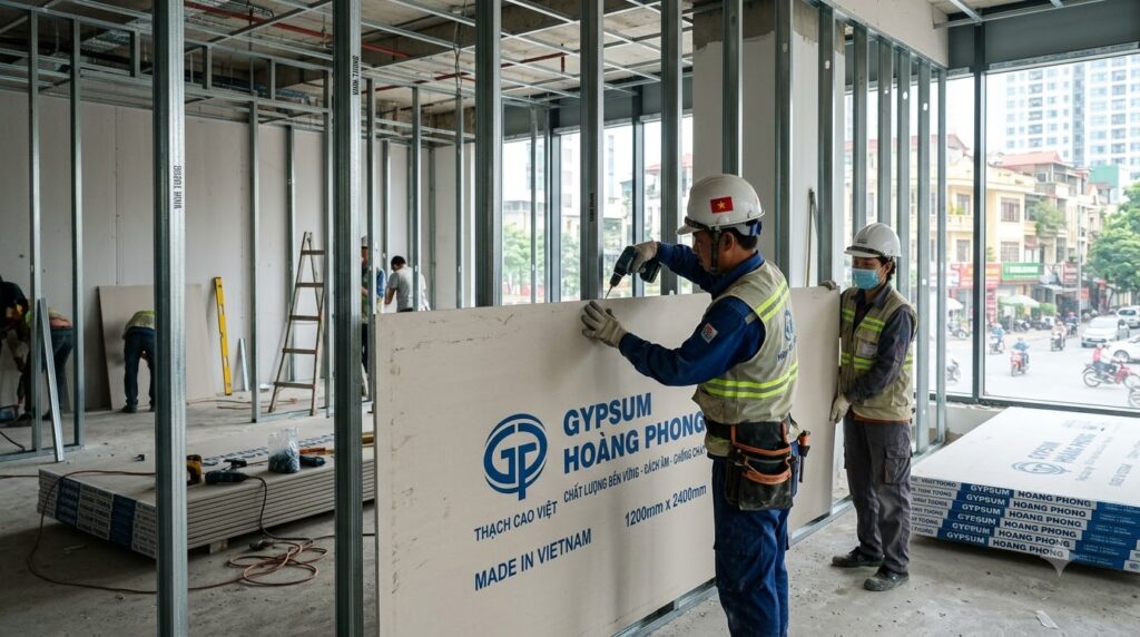 chi phí hoàn thiện vách thạch cao trọn gói