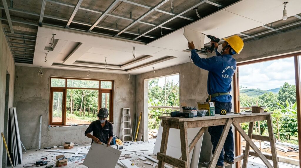 Bảng báo giá thi công trần thạch cao tại Đắk Lắk