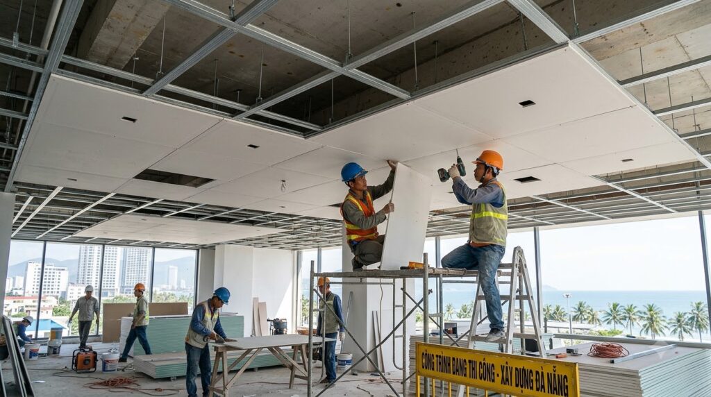 Quy trình thi công trần thạch cao chuẩn kỹ thuật từ chuyên gia