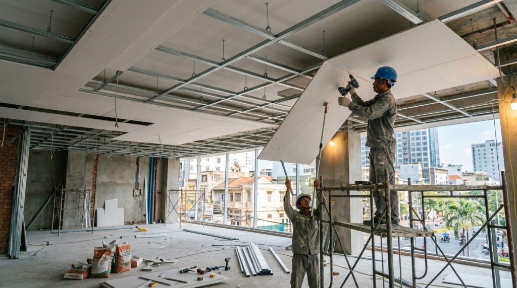 Kinh nghiệm Thi công trần thạch cao Sài Gòn