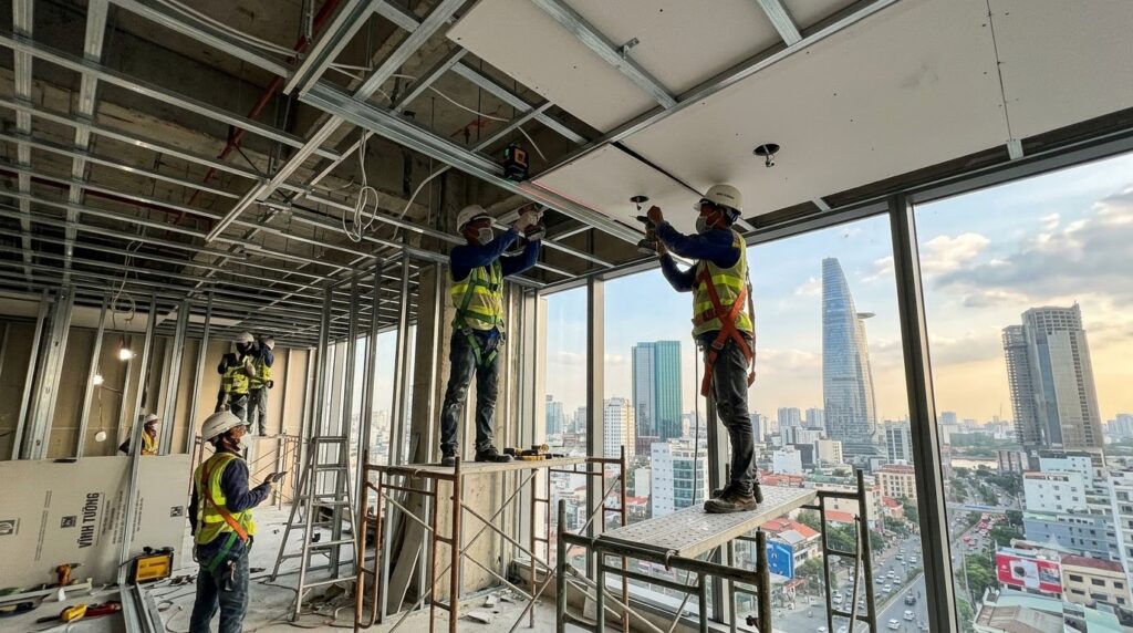 Thi công trần thạch cao Sài Gòn