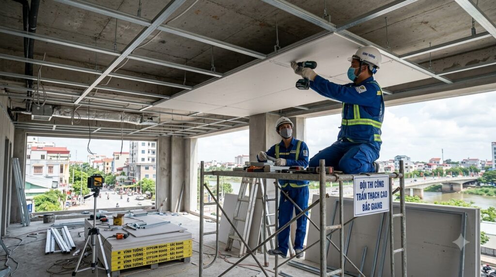 vật tư thạch cao phù hợp với khí hậu Bắc Giang