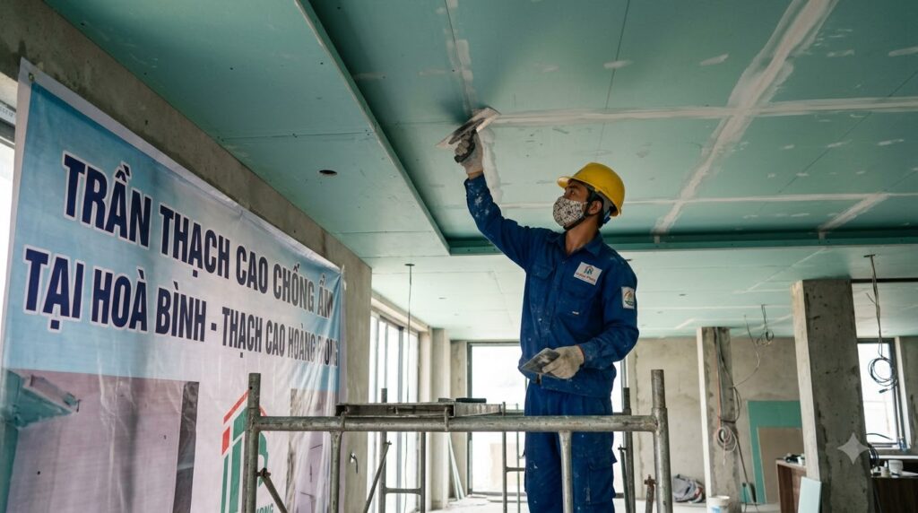Trần Thạch Cao Chống Ẩm Tại Hòa Bình