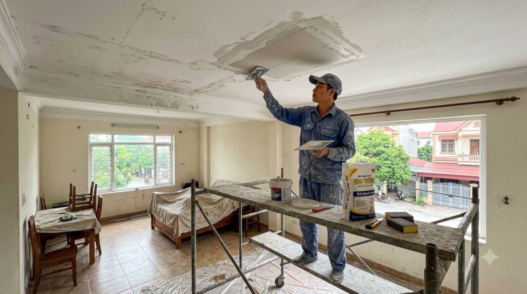 Quy trình sửa chữa trần thạch cao chuẩn kỹ thuật