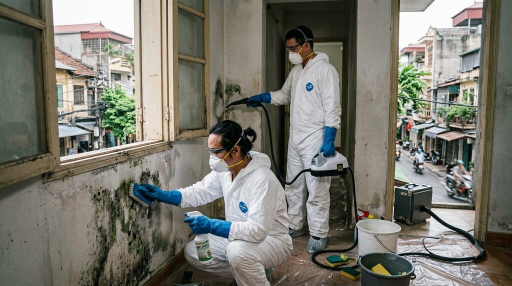 tẩy mốc nhà Hà Nội